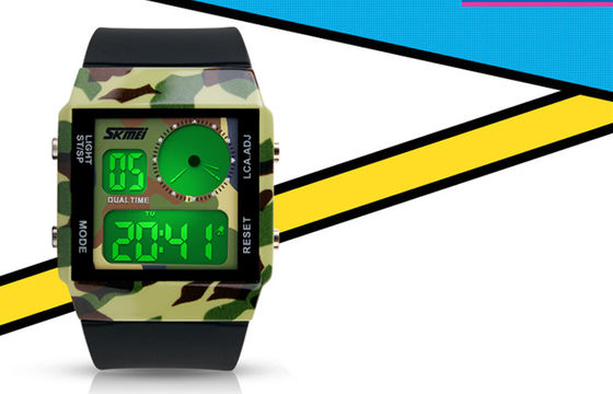 Orologio doppio di Digital di tempo di modo LCD dell'orologio analogico del fermaglio dell'unità di elaborazione 3ATM