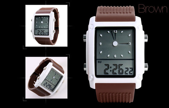 Orologio analogico LCD, orologi LCD di Digital dell'allarme doppio di tempo delle donne