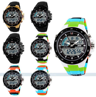 L'orologio multifunzionale di sport ha marcato a caldo Logo Colorful Strap Unisex Watch