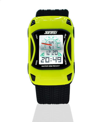 I bambini d'avanguardia amano l'orologio analogico LCD con la cinghia molle del silicone